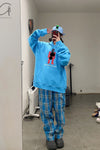Walter Van BeirendonCK large hoodie AW22-23 8006 blue